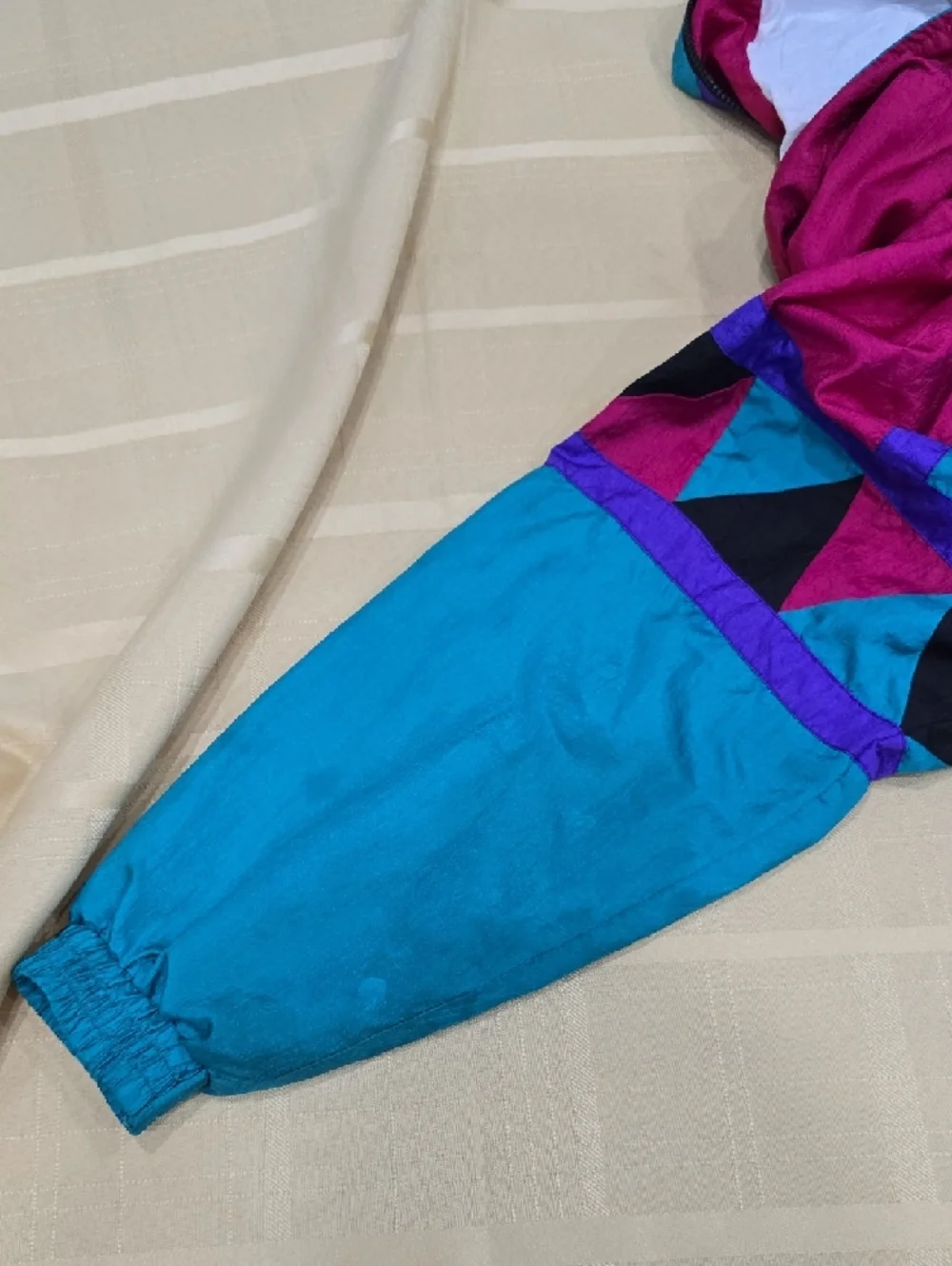 Slade 80s Colorblock Windbreaker Jacket - VINTAGE - SMALL